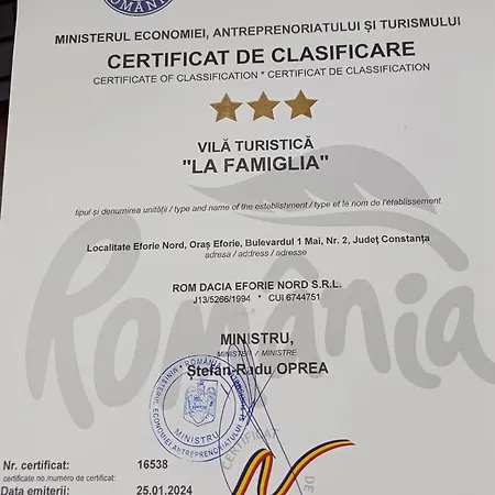 La Famiglia Habitación en casa particular Eforie Nord