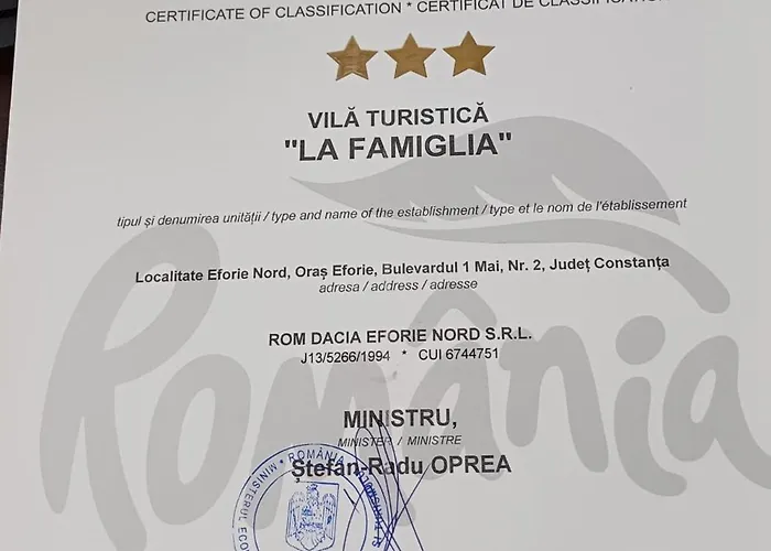 La Famiglia Pansiyon Eforie Nord